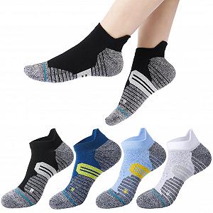 Компрессионные носки для мужчин и женщин 4 пары, для облегчения подошвенного фасциита, 15 мм рт. ст., спортивная поддержка, нескользящие, потоотводящие носки для бега - Фото 1