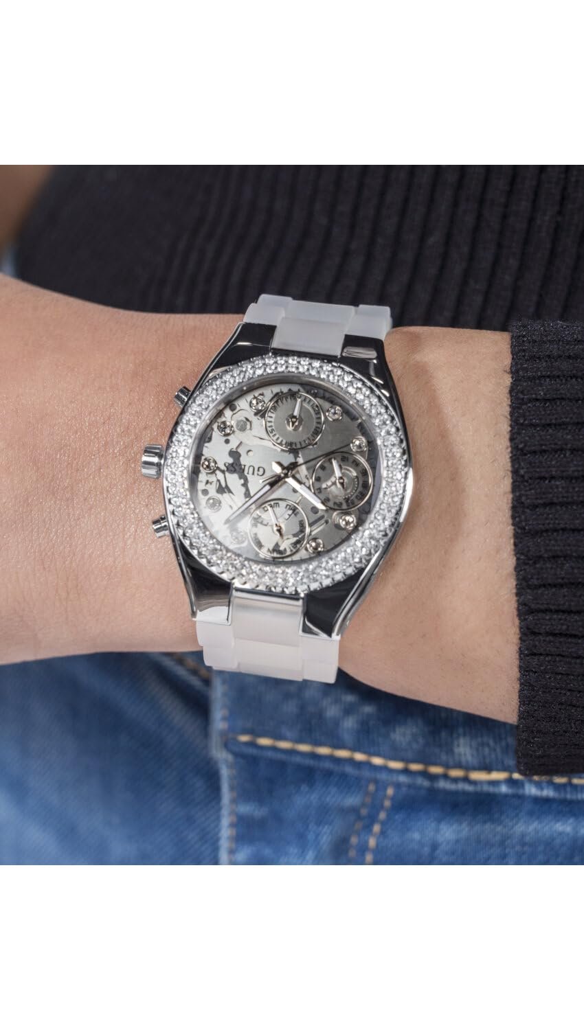 Годинник Аналоговий Guess Jelly Багатофункціональний Жіночий 37мм Прозорий Класичний, фото №4