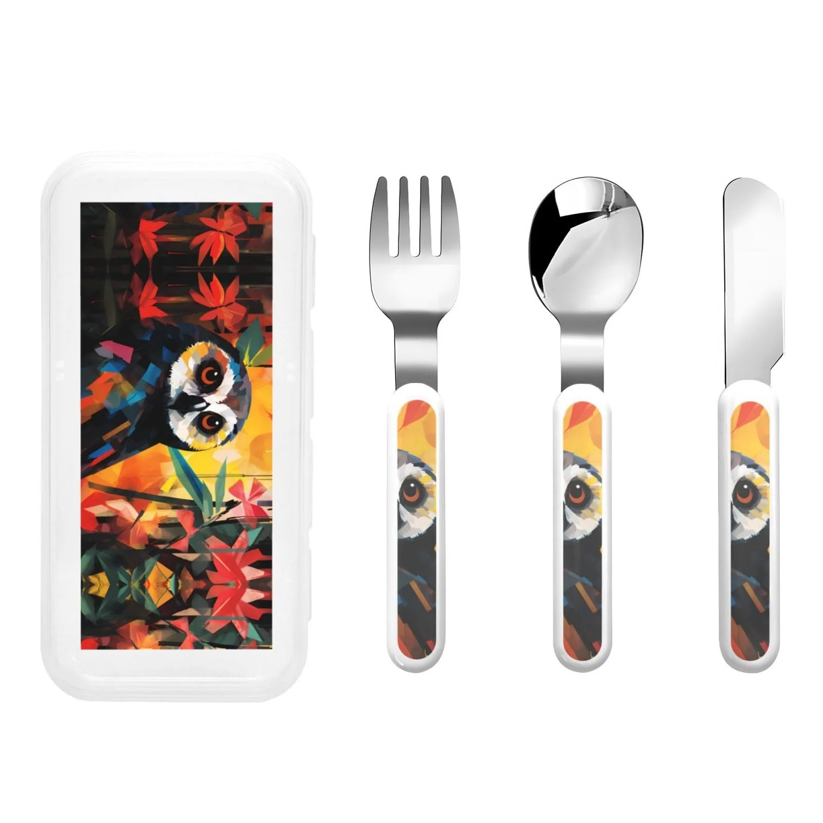 Набір дитячих столових приборів з трьох предметів Eule Graffiti з малюнком, фото №1 Набір дитячих столових приборів з трьох предметів Eule Graffiti з малюнком, фото №1