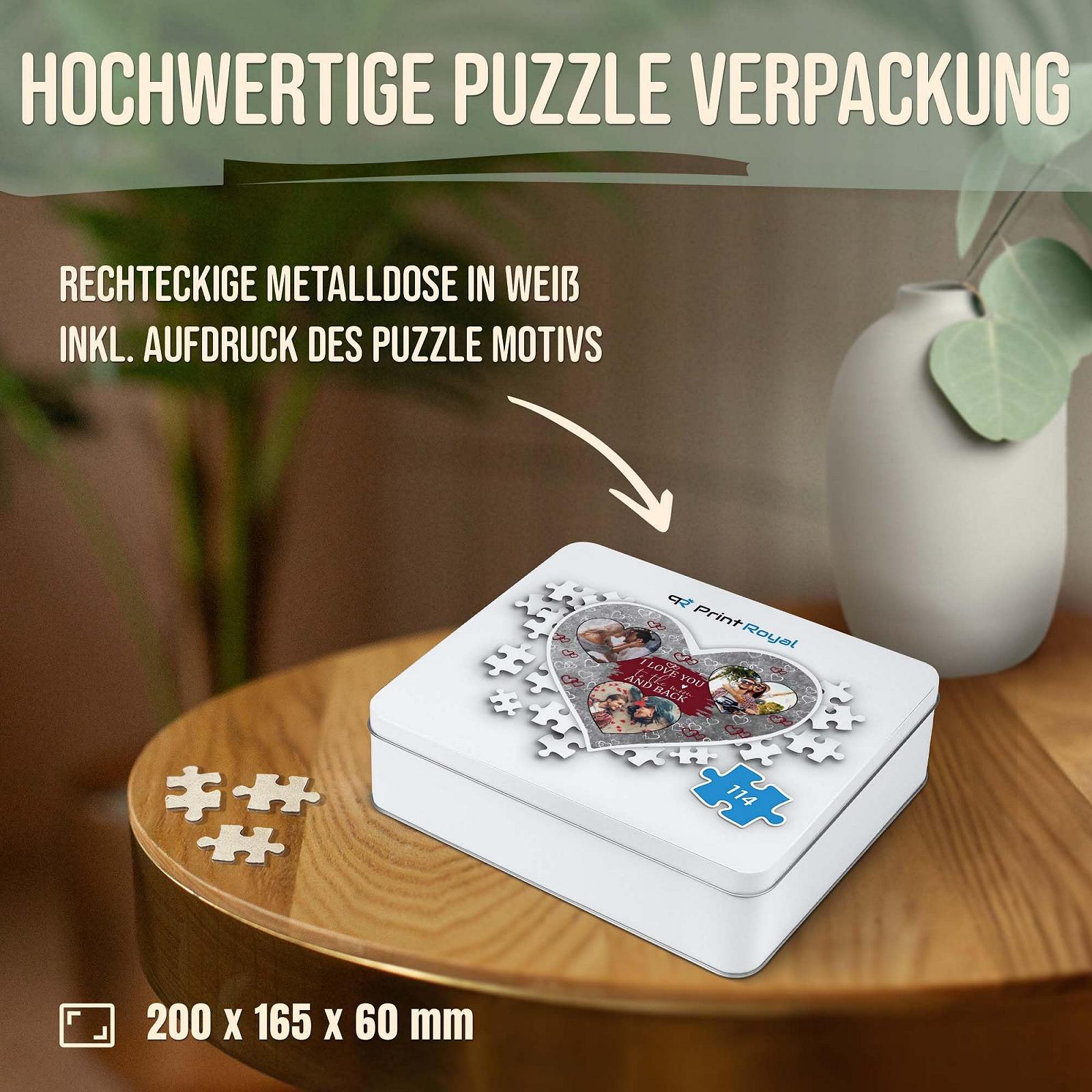 Пазл PR Print Royal DIY Photo Puzzle I Love You Сердце 63 элемента с металлической коробкой, фото №2