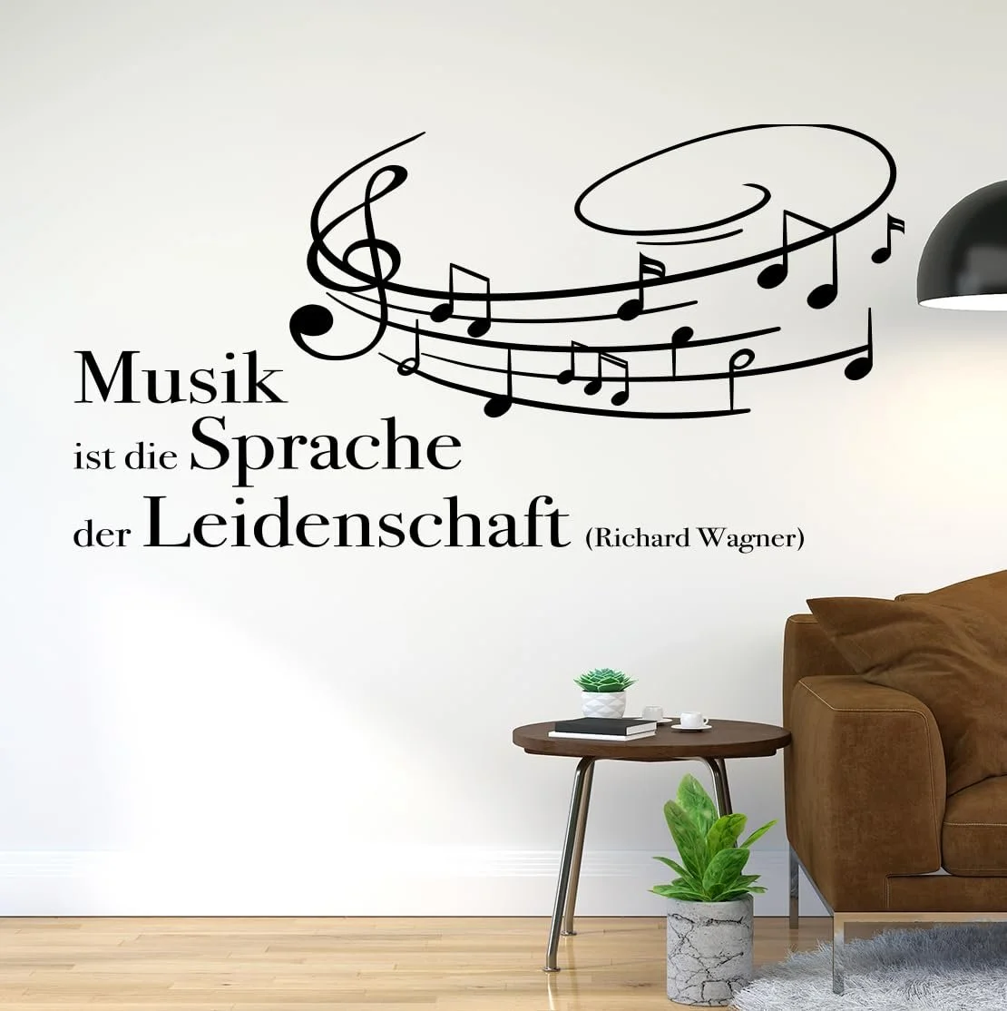 Настінна наклейка tjapalo s-pkm367 Music is the Language of Passion 80 x 42 см, фото №3