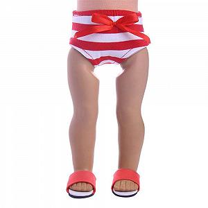 Одяг Aeromdale Костюм Смугасті штани з бантом для ляльок 18 дюймів American Girl 17 дюймів #C 1 штука synthetic.ua - Фото 1