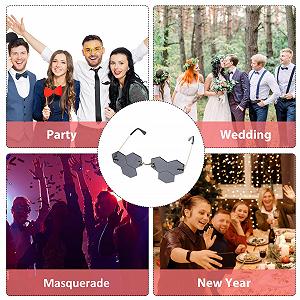 PACKOVE 4 пары многоцелевых солнцезащитных очков, большие безрамочные synthetic.ua - Фото 1