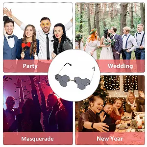 PACKOVE 4 пари багатоцільових сонцезахисних окулярів, великі безрамкові synthetic.ua - Фото 1