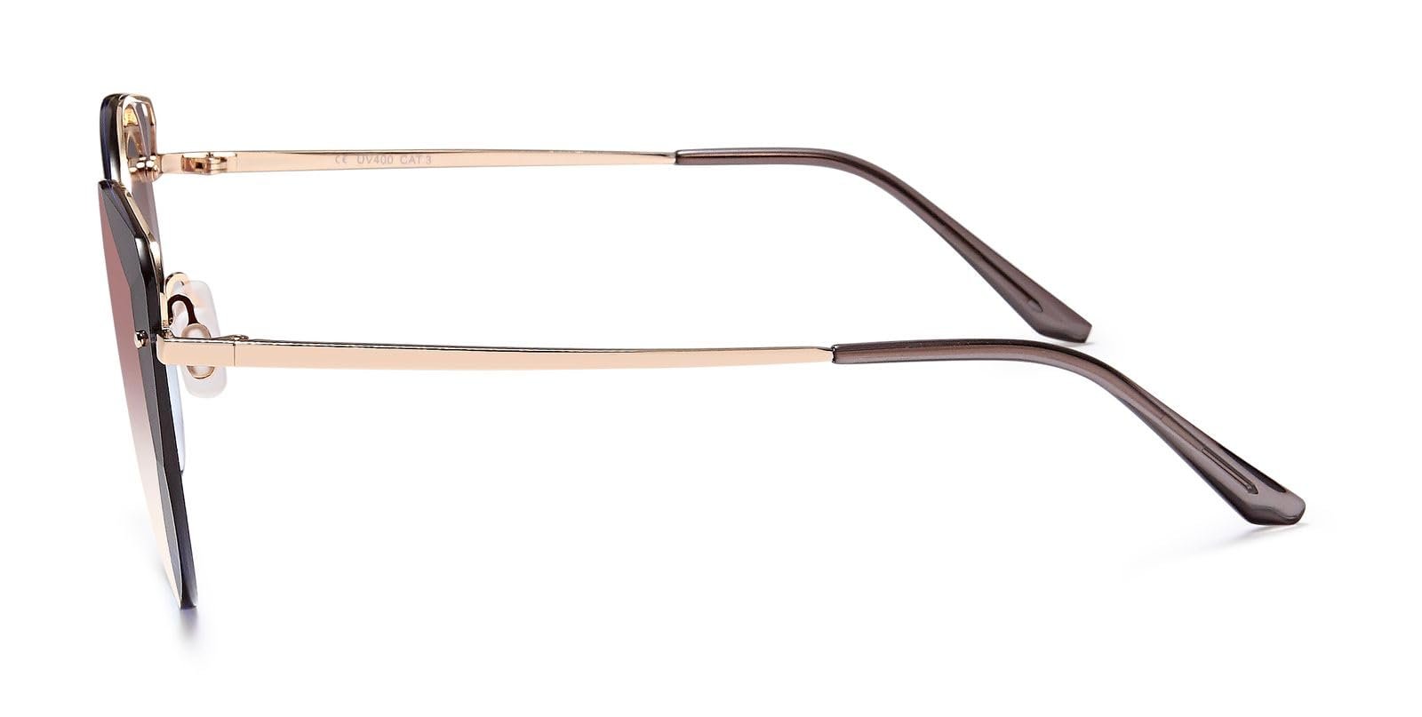 Сонцезахисні окуляри Cateye styleBREAKER 09020123 Без оправи з діамантовим огранюванням з тонованими лінзами Металева дужка, фото №5