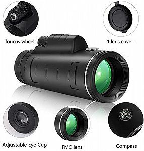 Монокуляр телескоп 40x60 водонепроникний з призмою BAK4 з триподом і телефоном synthetic.ua - Фото 1