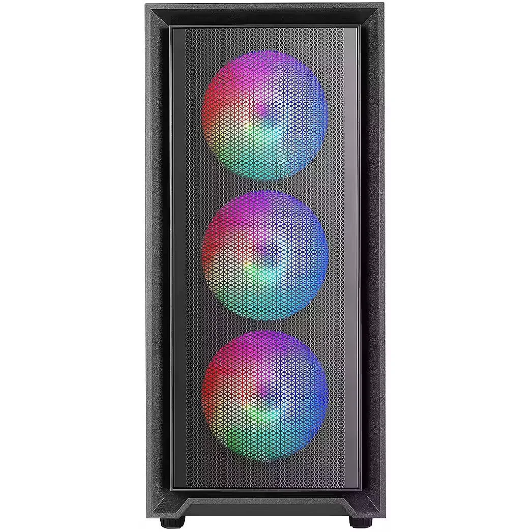 Корпус для ПК Mars Gaming MC-AIR / Midi Tower / FRGB, Закаленное стекло, Mesh / Без БП / Черный, фото №2