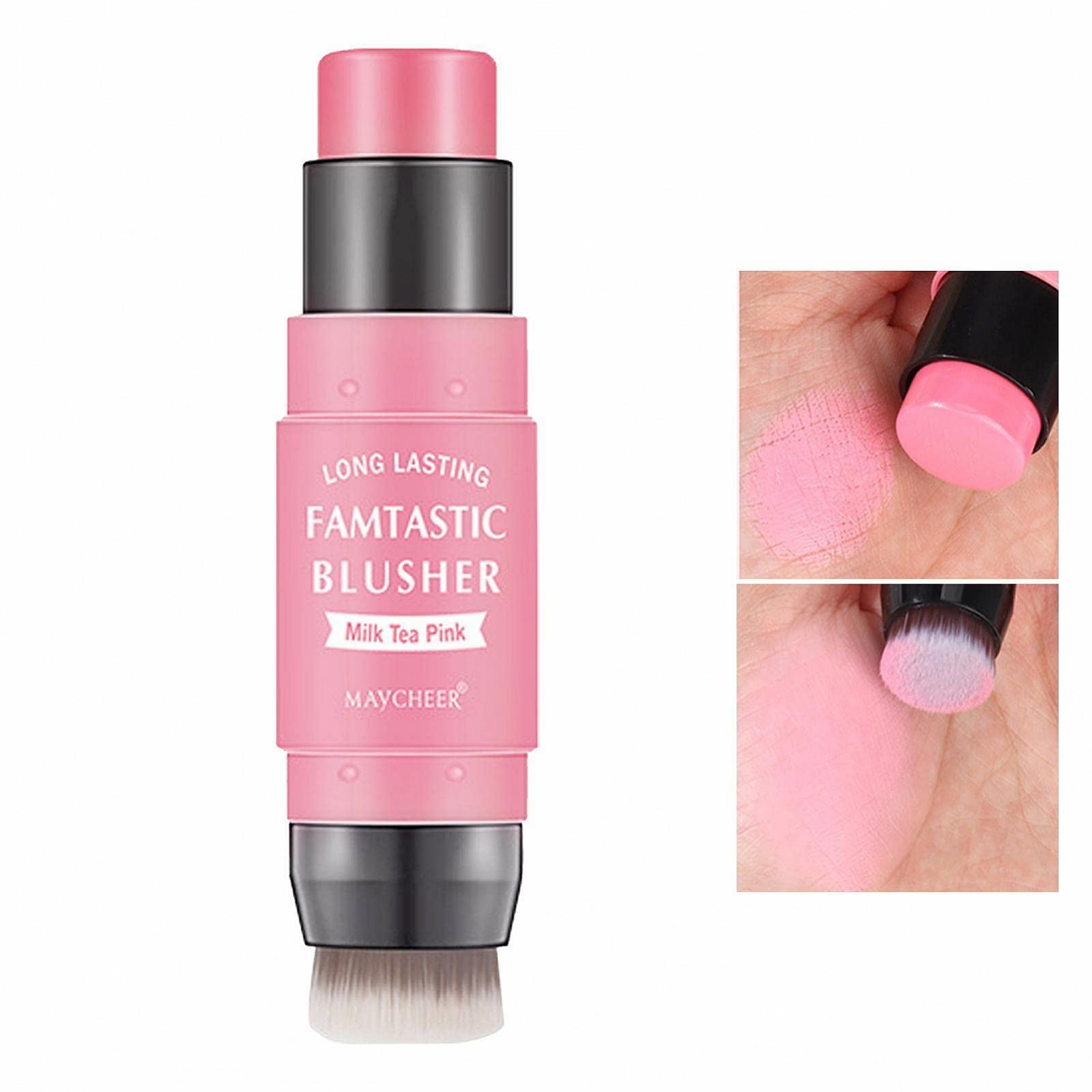 Рум'яна Тональний стік tacery Milk Blush Stick Double Head Blusher 2 in 1 Кремовий рум'яний Водостійкий, фото №7