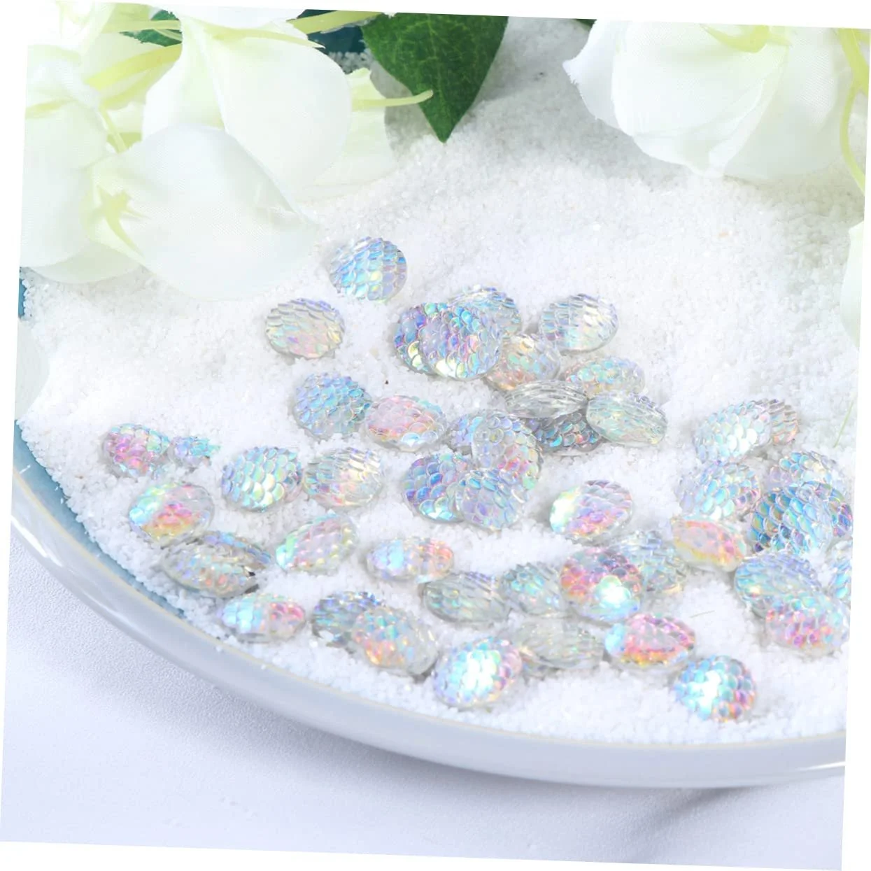 Стразы Стеклянные COHEALI Круглые Плоские 50 шт., фото №8