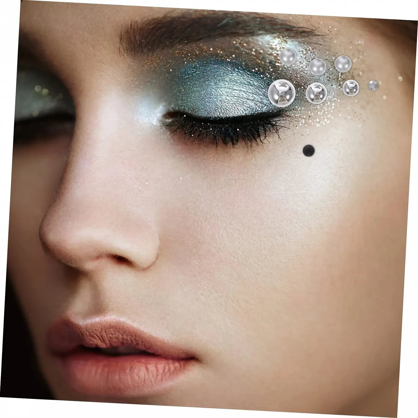 Напівкруглі імітаційні діаманти зі смоли TEHAUX, 2 шт., фото №6