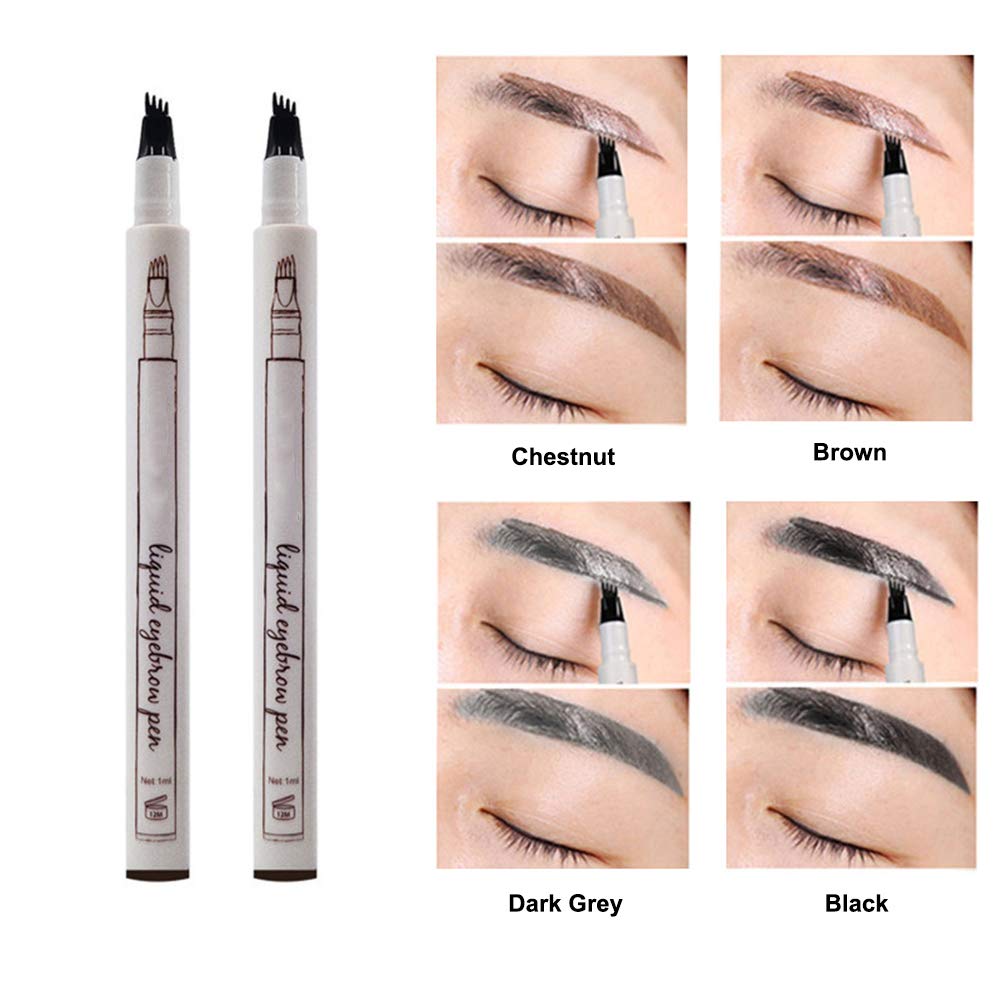 Pen 3D Eyebrow Tattoo Waterproof Long-Lasting Microblading with Micro-Fork Tip Applicator, фото №7