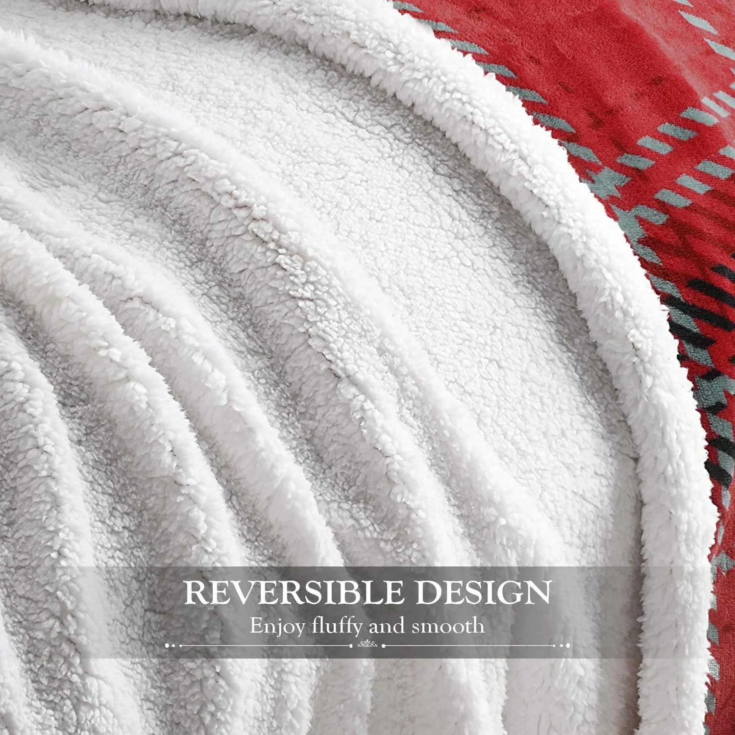 Плед Sherpa Catalonia Plaid Checked, Пухнастий плед, Дуже м'який теплий флісовий плед, Накидка на диван, фото №5