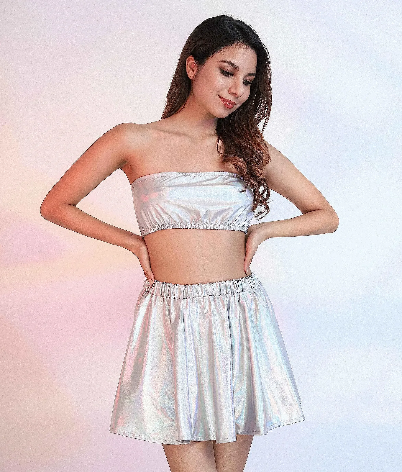 Спідниця Zookey Металік Плісирована Міні, фото №3