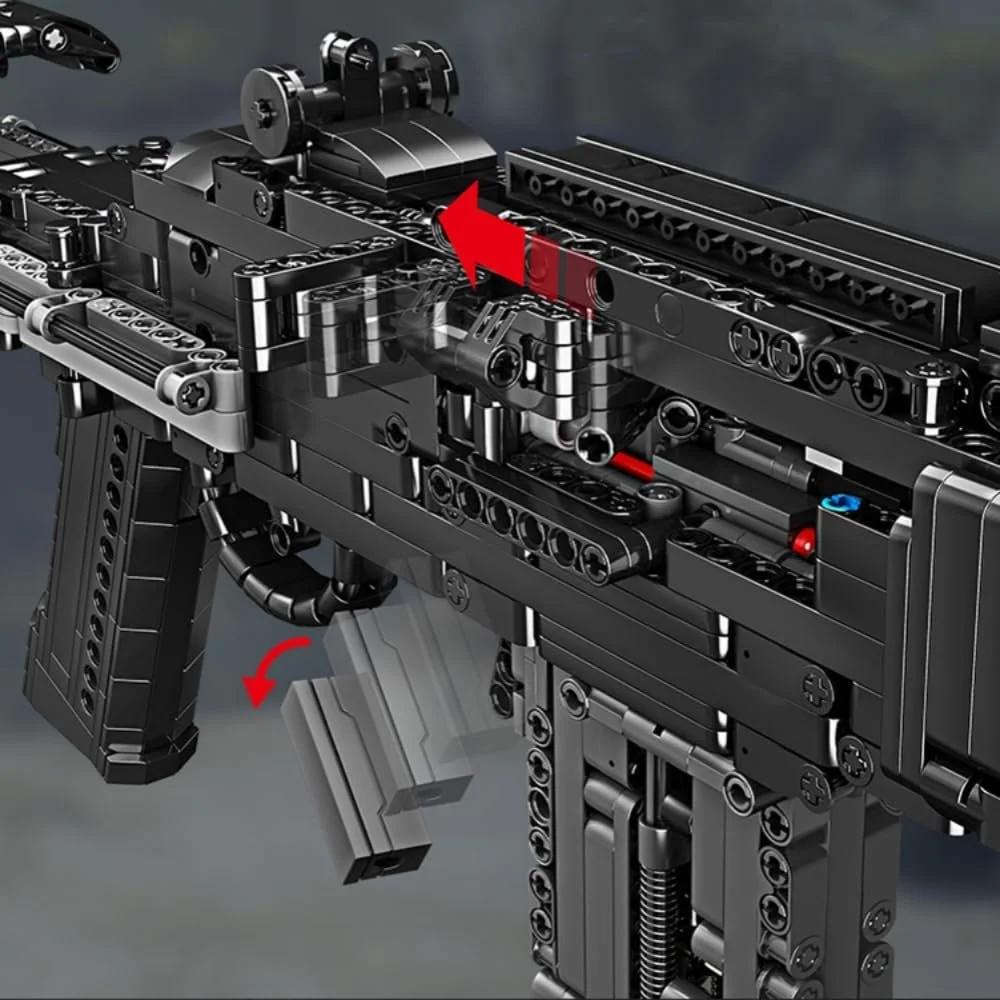 Конструктор Винтовка Technik MK14, 1606 деталей, модель боевой винтовки с функцией стрельбы, фото №2