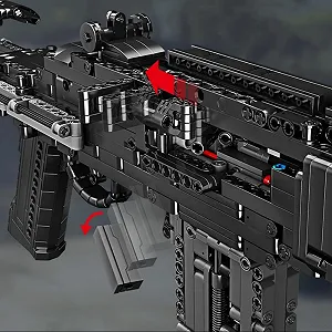 Конструктор Винтовка Technik MK14, 1606 деталей, модель боевой винтовки с функцией стрельбы synthetic.ua - Фото 1