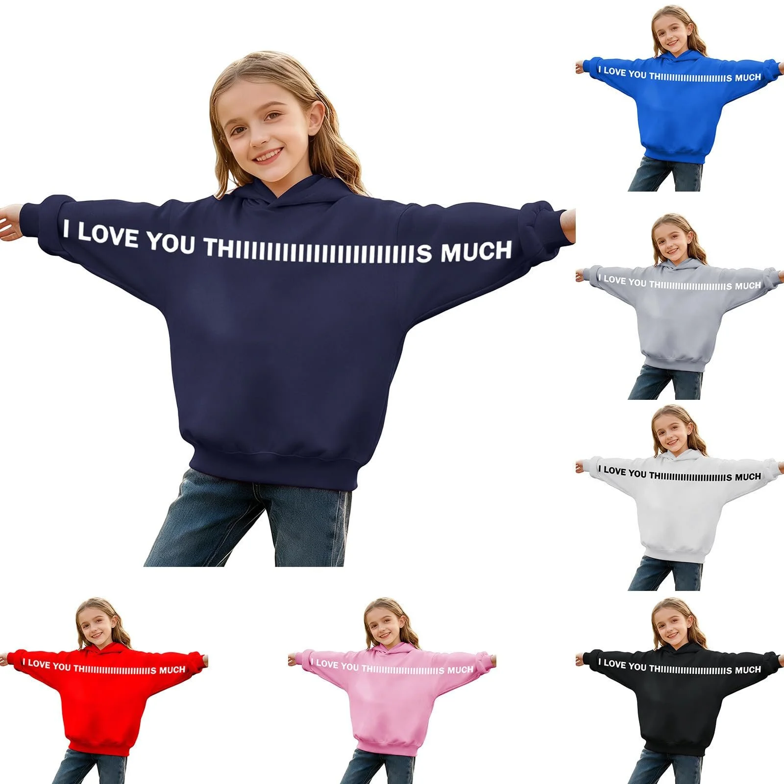 NZYIHAO Толстовка для дівчинки з принтом літер, фото №2