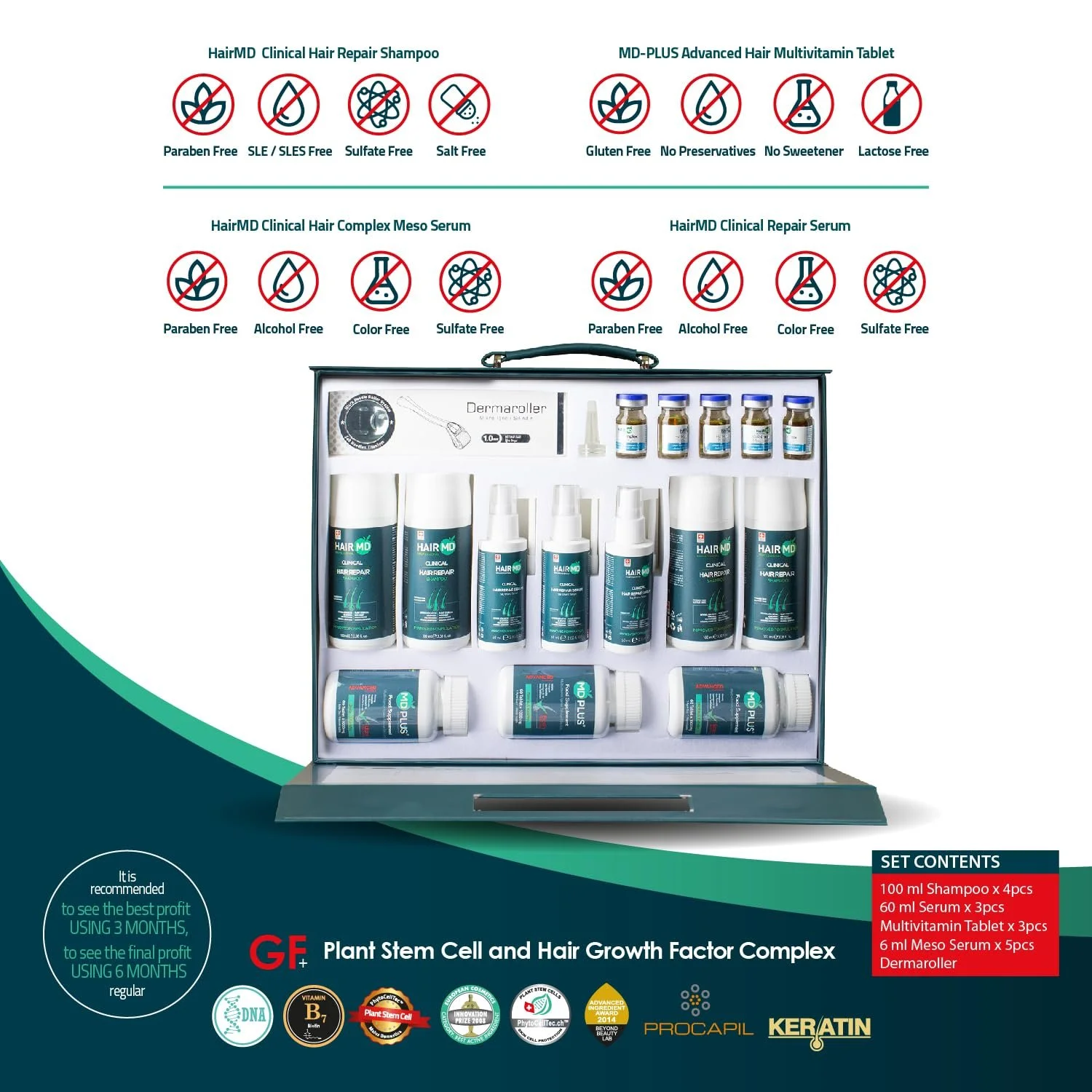 Комплект для росту та потовщення волосся HairMD Friendly Advanced - 3 місяці, фото №3 Комплект для росту та потовщення волосся HairMD Friendly Advanced - 3 місяці, фото №3