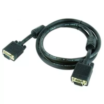 Кабель мультимедийный VGA 1.8m HD15M Pro black REAL-EL EL123500043, фото №2