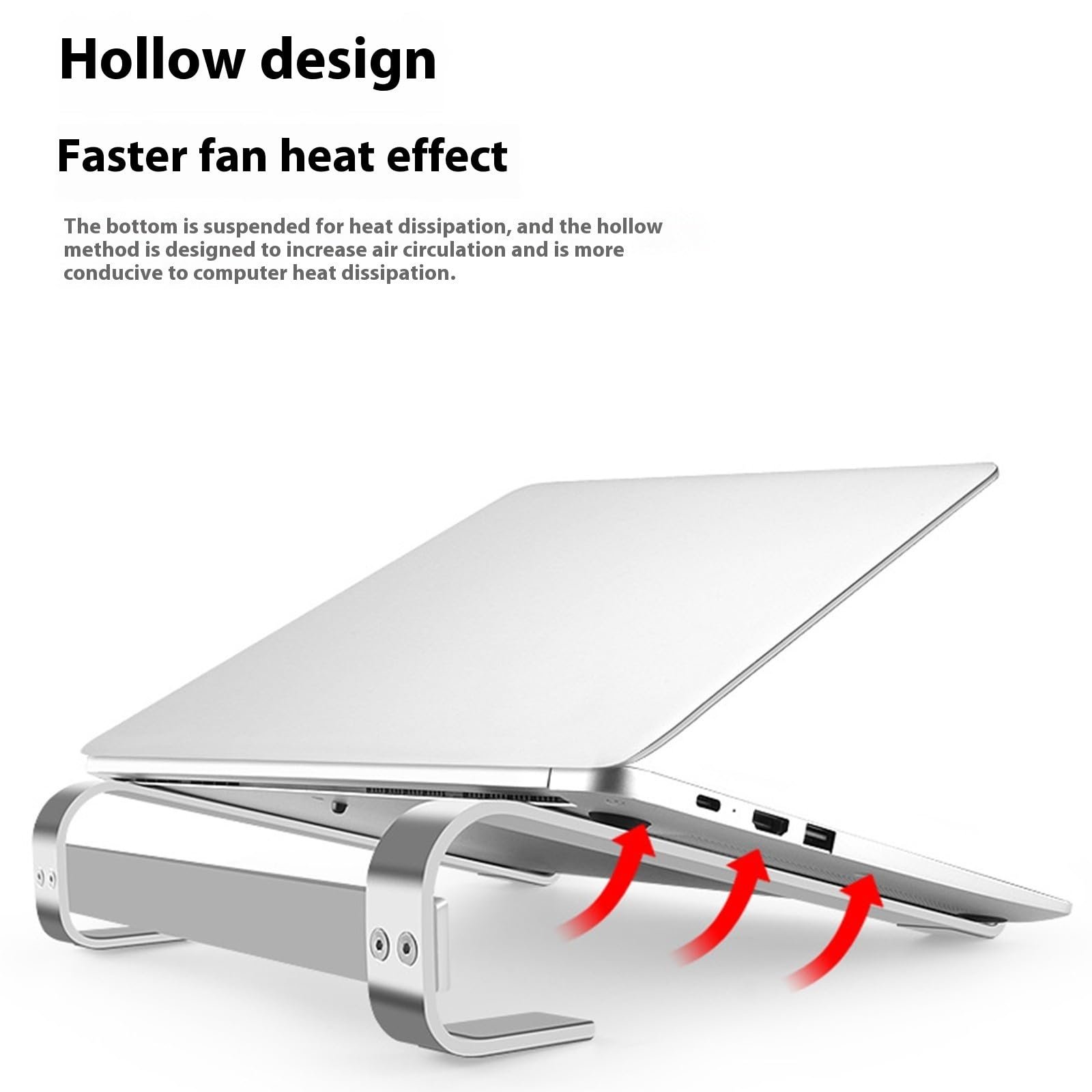 Підставка для ноутбука алюмінієва ергономічна з нековзною силіконовою основою для ноутбуків 25,4-45,7 см, фото №6