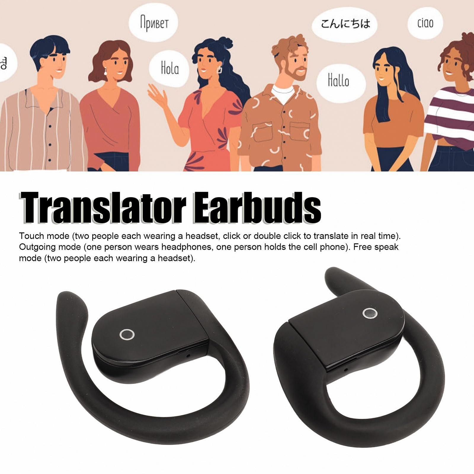 Навушники для голосового перекладача, для ефективних перекладачів, 144 мови онлайн для бізнесу, чорний, фото №7