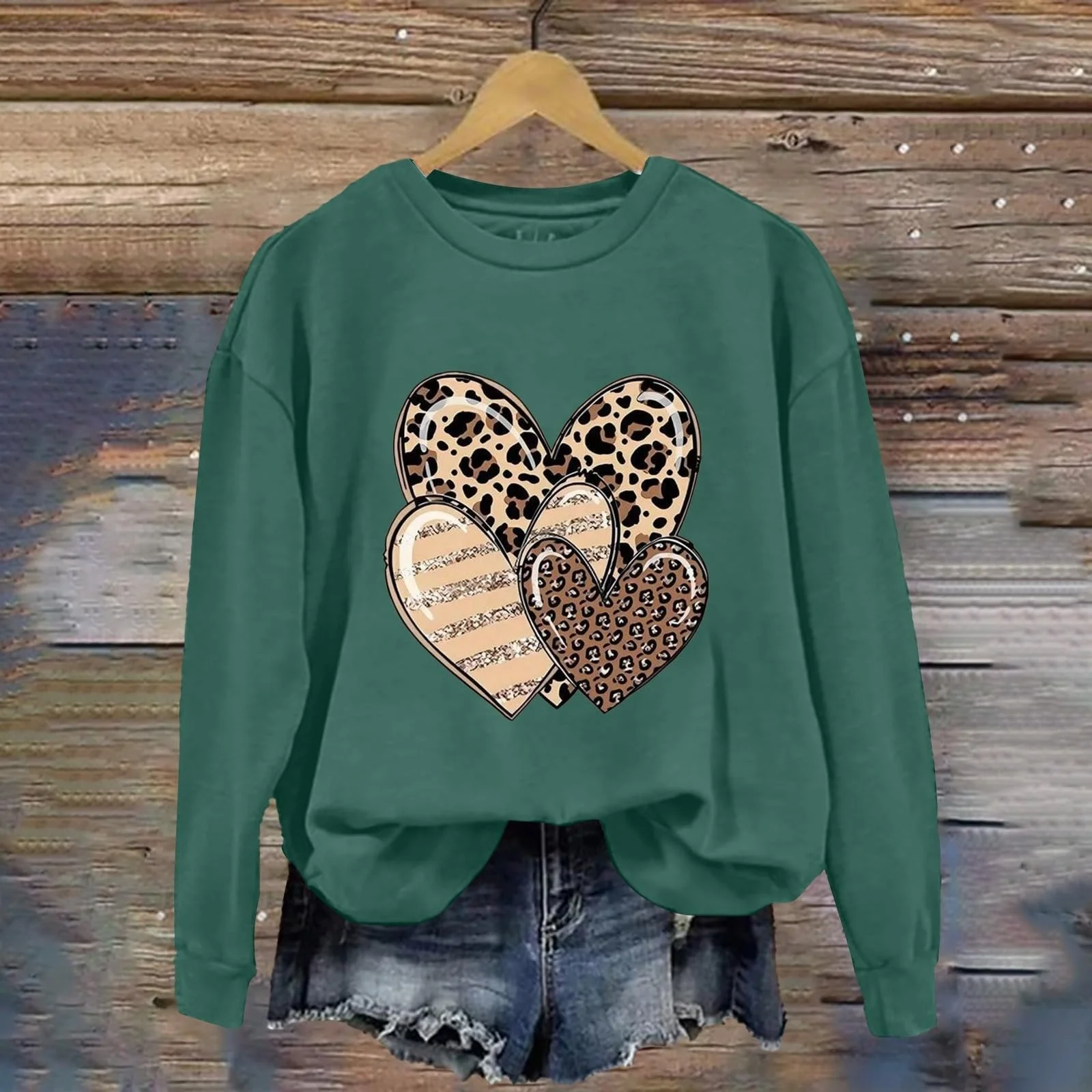 Свитшот Женский Рождественский 2025 День Святого Валентина Сердце Lollipop Графический, фото №3