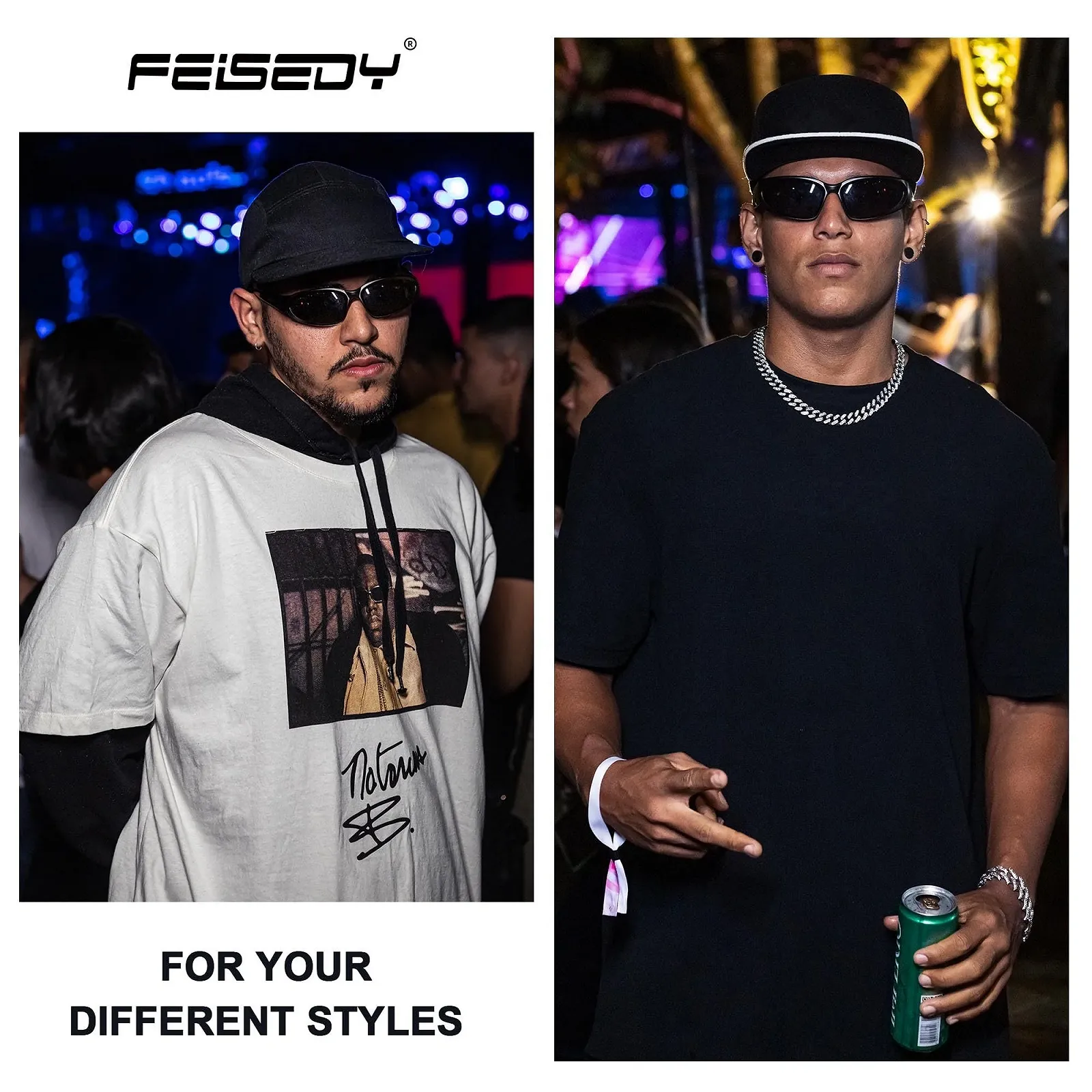 Солнцезащитные очки FEISEDY Wraparound Futuristic B2951, фото №2