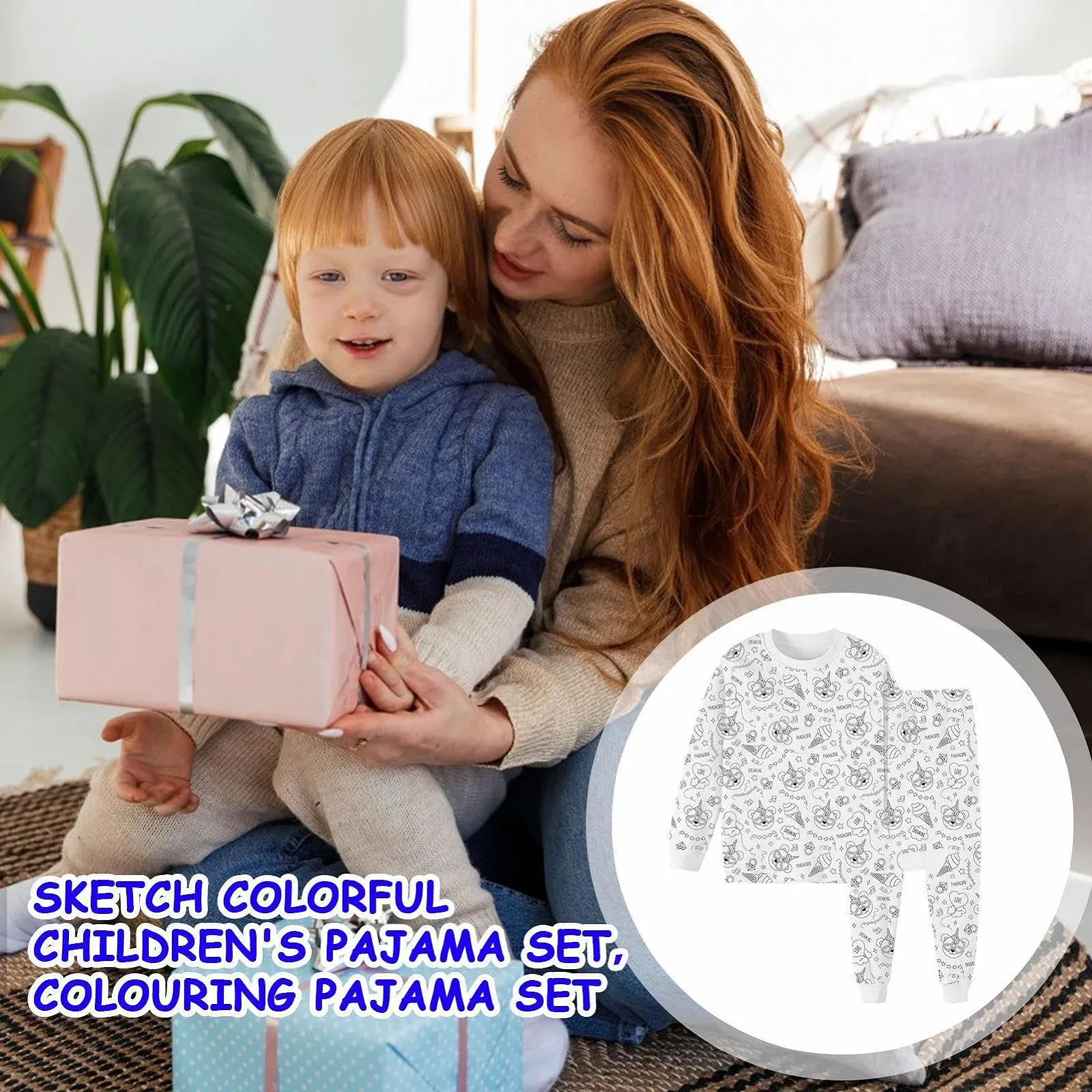 Дитяча піжама Smileshiney з розмальовками для дітей, фото №3