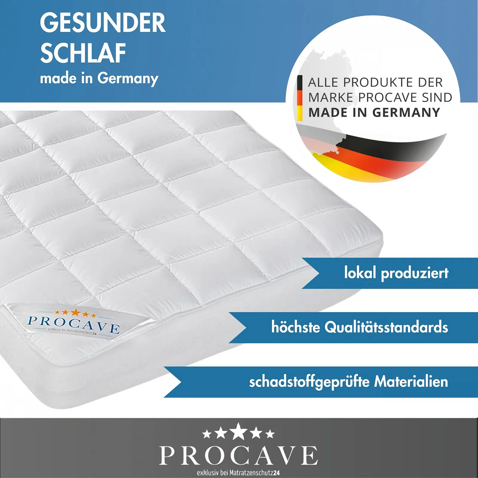 Захисний чохол на матрац PROCAVE Micro-Comfort Білий 100 x 200 см з бортиком, висота до 30 см, фото №3 Захисний чохол на матрац PROCAVE Micro-Comfort Білий 100 x 200 см з бортиком, висота до 30 см, фото №3