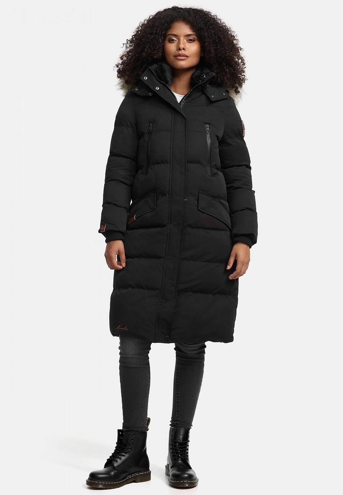 Жіноче зимове пальто Marikoo Snow Star, стьобане, довге, з капюшоном та знімним штучним хутром, фото №7 Жіноче зимове пальто Marikoo Snow Star, стьобане, довге, з капюшоном та знімним штучним хутром, фото №7