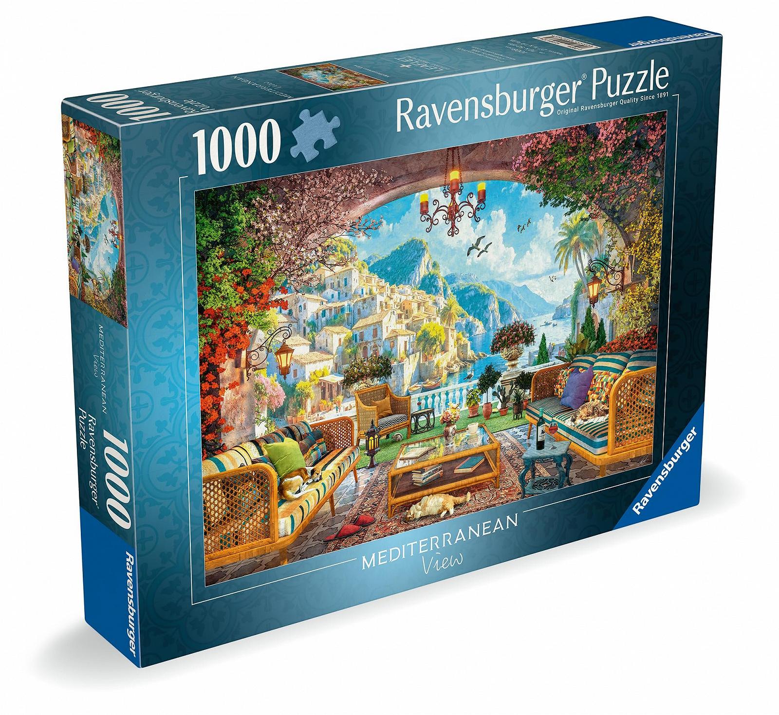 Пазл Ravensburger 1000 деталей Средиземноморский вид, фото №1 Пазл Ravensburger 1000 деталей Средиземноморский вид, фото №1