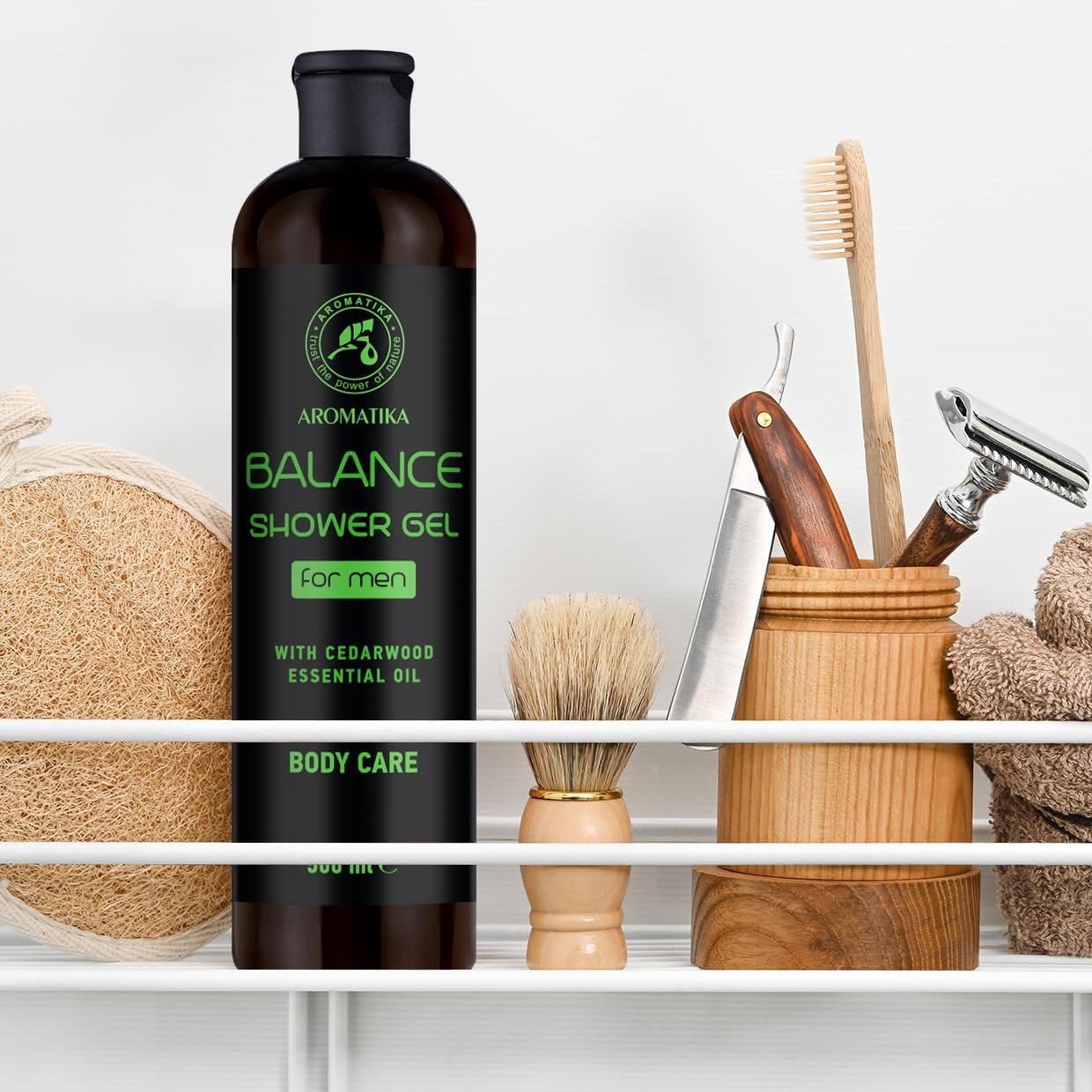 Гель для душа Balance for Men с эфирным маслом кедра 500 мл, фото №4
