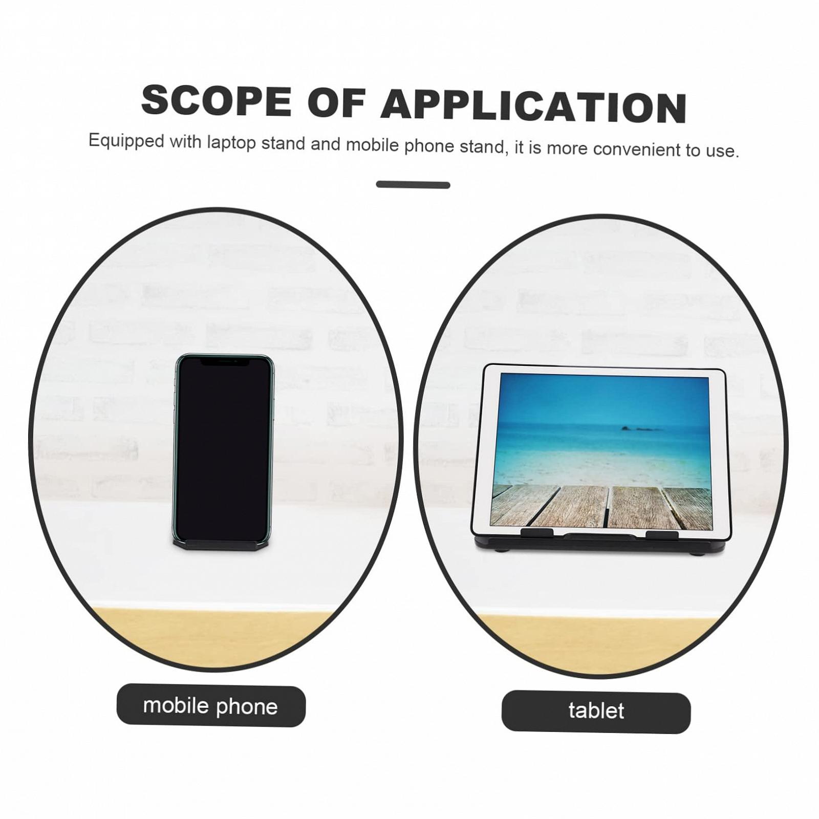 Підставка для ноутбука GALPADA складана портативна для столу, регульована по висоті, ергономічний дизайн, фото №6