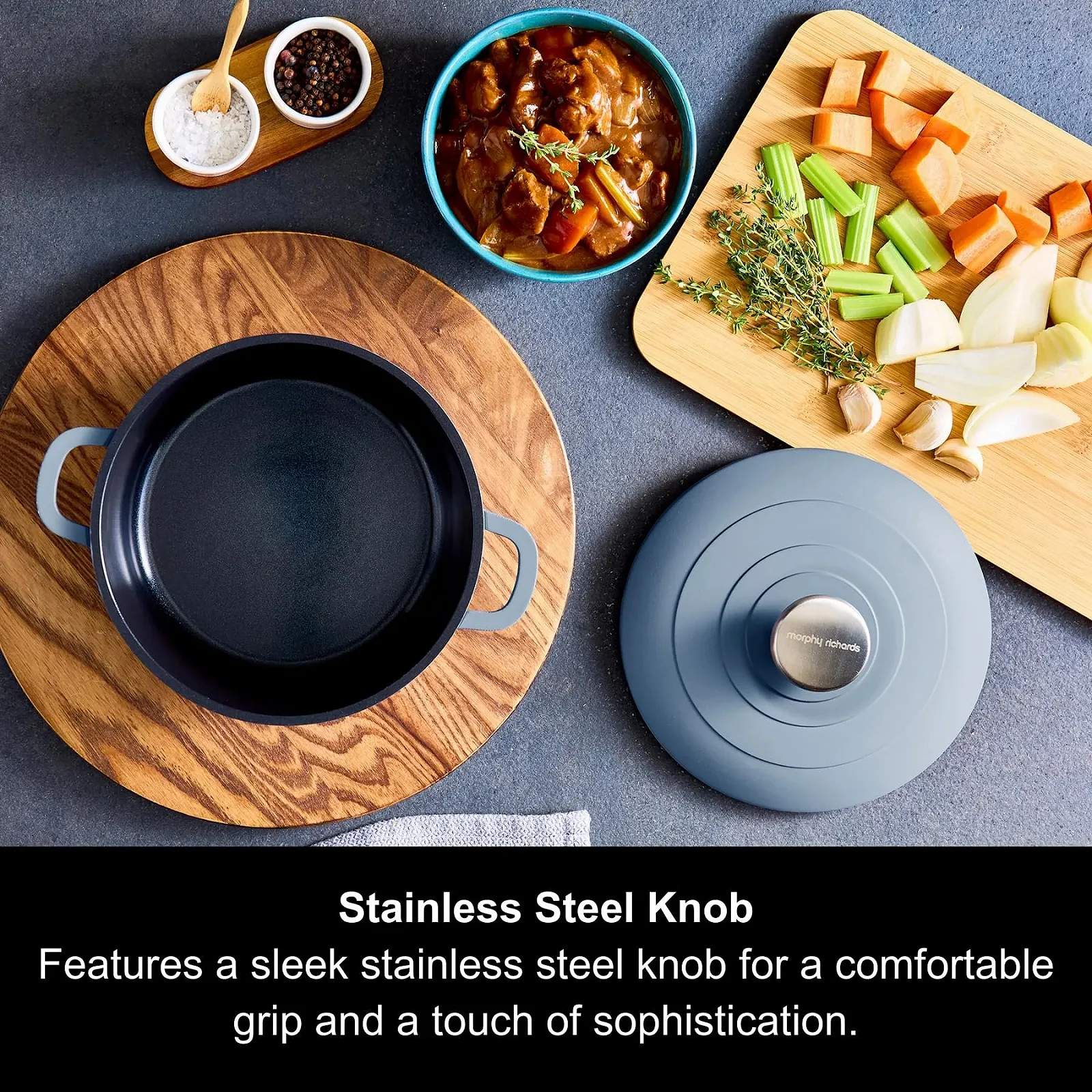 Жаровня Morphy Richards 851001 Литий алюміній 20 см Синя, фото №5