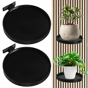 Держатель для растений набор из 2 шт. для акустических панелей без сверления черный - Фото 1