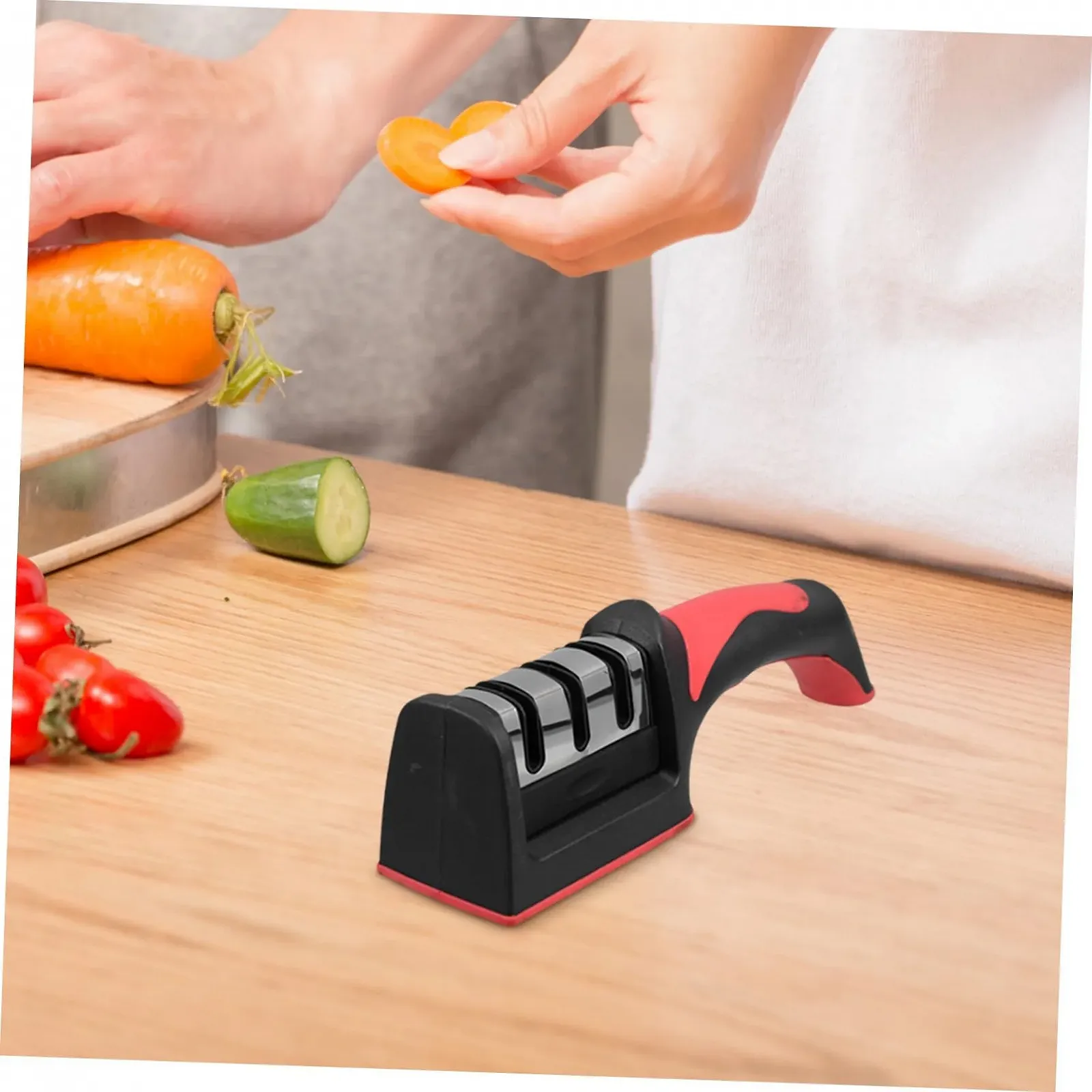 Точило для ножів Cabilock Міні Портативне Ручне Чорне Нержавіюча сталь, фото №9