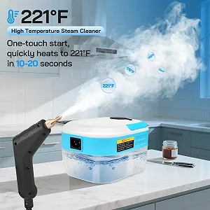 Пароочисник ручний 1500 Вт 1200 мл 3.0 бар з 7 аксесуарами ціна на synthetic.ua - Фото 1 Пароочисник ручний 1500 Вт 1200 мл 3.0 бар з 7 аксесуарами synthetic.ua - Фото 1