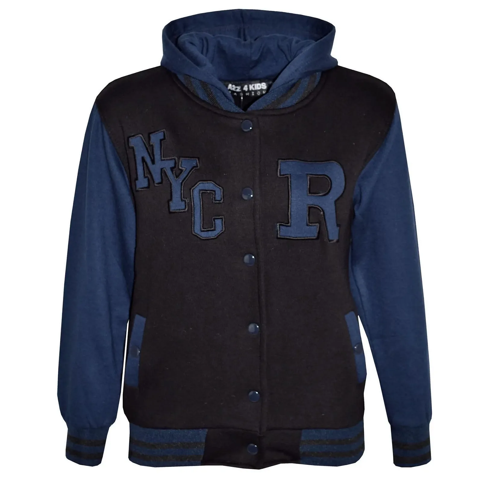 Куртка A2Z 4 Kids B.B. З капюшоном R Fashion NYC Унісекс для хлопчиків і дівчаток, стиль Varsity, бейсбольний стиль, фото №1