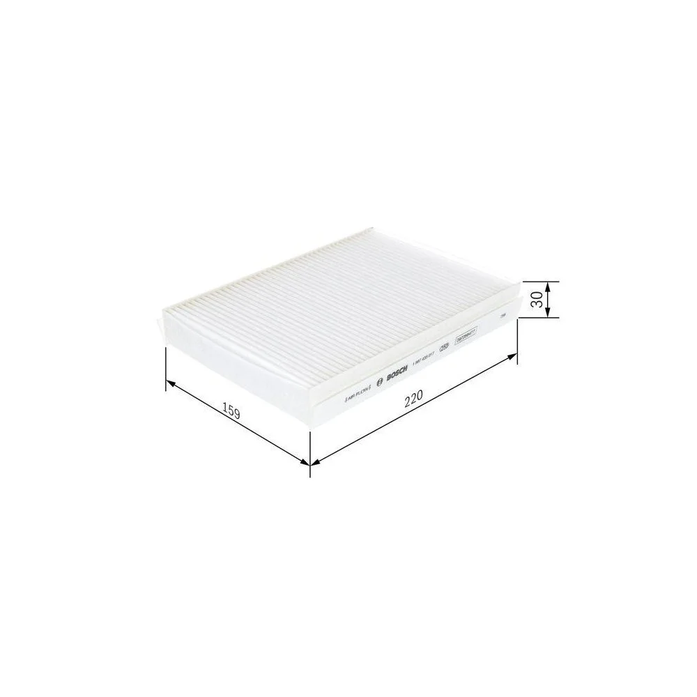 Фільтр салону BOSCH 1 987 435 017 для CHRYSLER FIAT JEEP, фото №1 Фільтр салону BOSCH 1 987 435 017 для CHRYSLER FIAT JEEP, фото №1