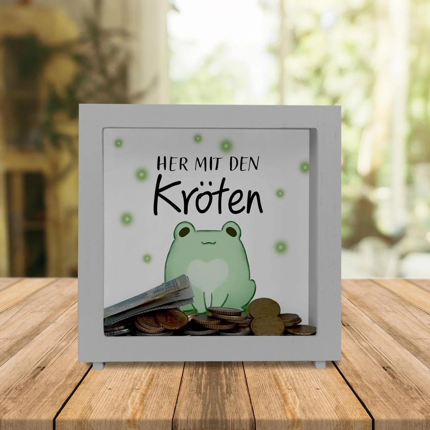 Скарбничка-рамка Frog Дерев'яна Kawaii, фото №2