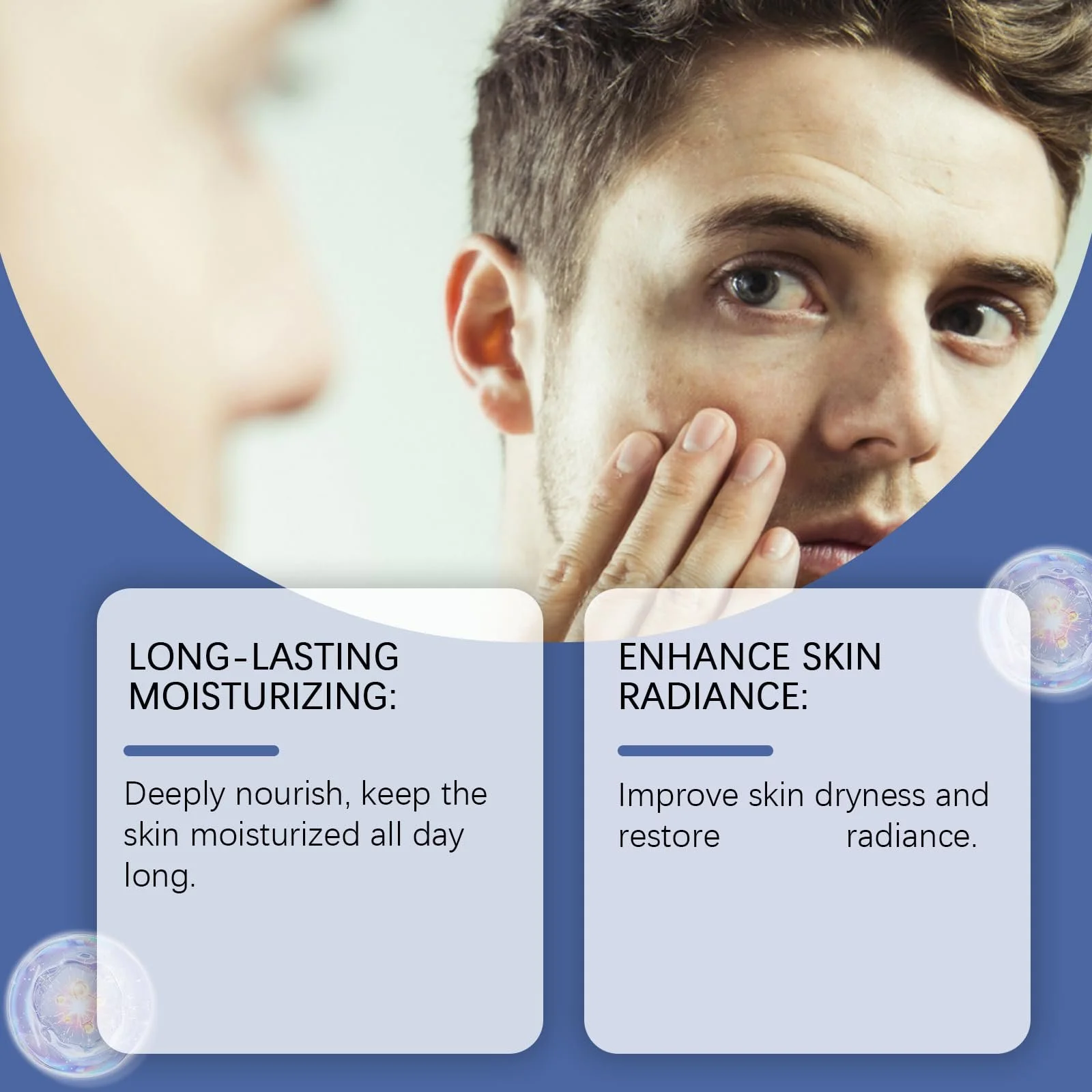 Зволожувальний крем для обличчя для чоловіків 6-in-1 Anti-Aging Wrinkle Cream Aftershave Lotion Organic Firming 3 шт, фото №4