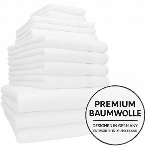 Набір рушників Betz Premium 12 предметів 100% бавовна Oeko-Tex Білий synthetic.ua - Фото 1