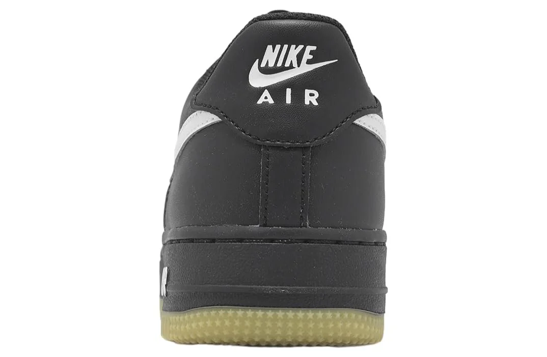 Кроссовки NIKE Air Force 1 HQ1911 Черный/Белый-Gum Light Brown Feather для мальчиков, цвет Черный, резиновая подошва, фото №3