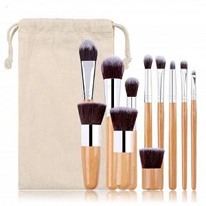 Набор кистей для макияжа Verdant Touch, 11 шт. с тканевым мешком - Фото 1