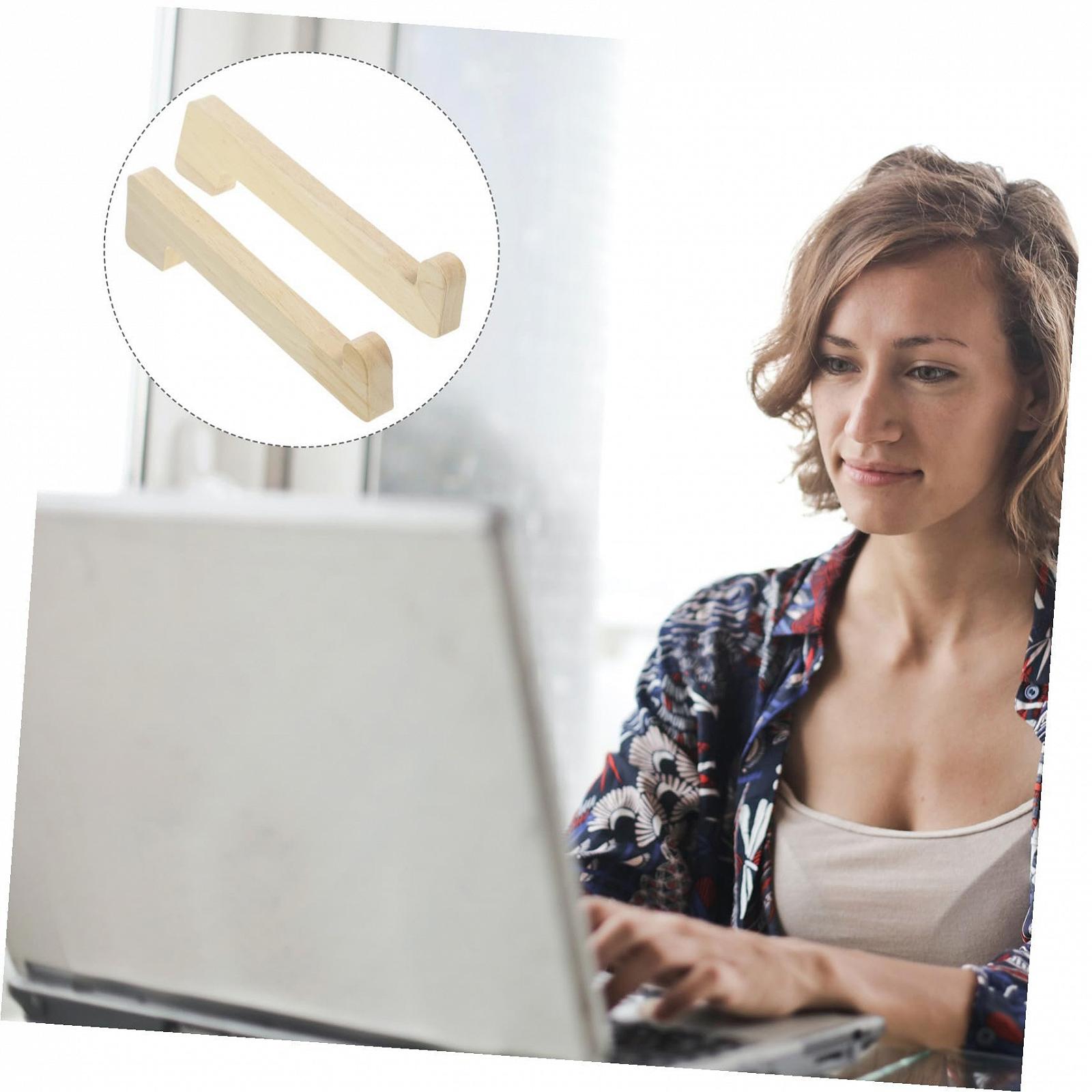 Підставка для ноутбука дерев'яна, пакування з 2 штук, фото №3