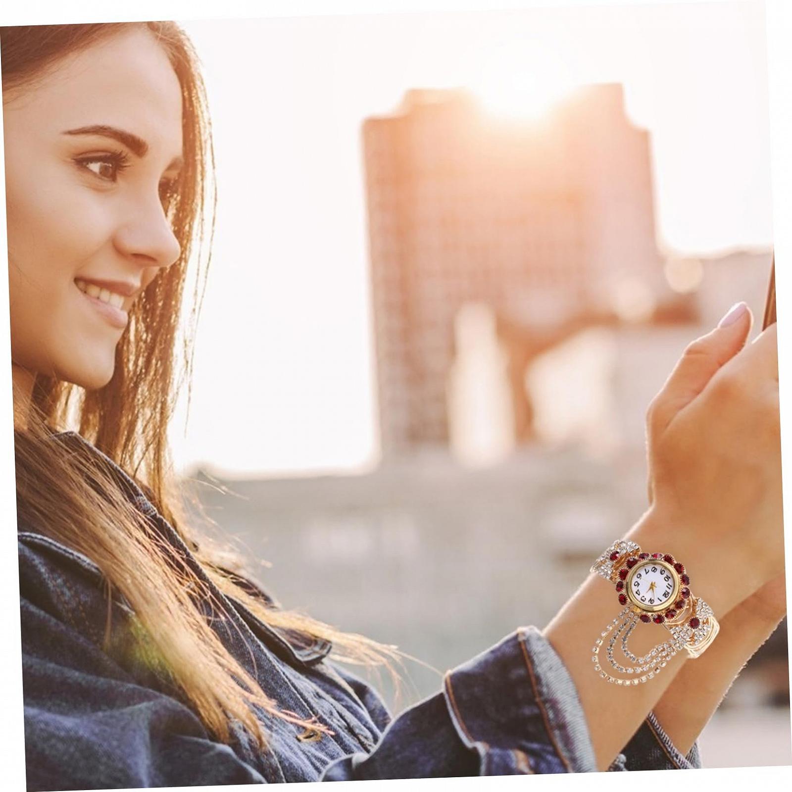 Стильний жіночий годинник Healvian Кварцовий механізм, сплав, фото №5 Стильний жіночий годинник Healvian Кварцовий механізм, сплав, фото №5