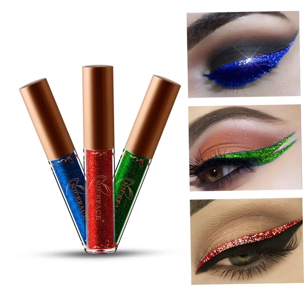 Жидкая Подводка для глаз Beaupretty с блестками,, фото №6