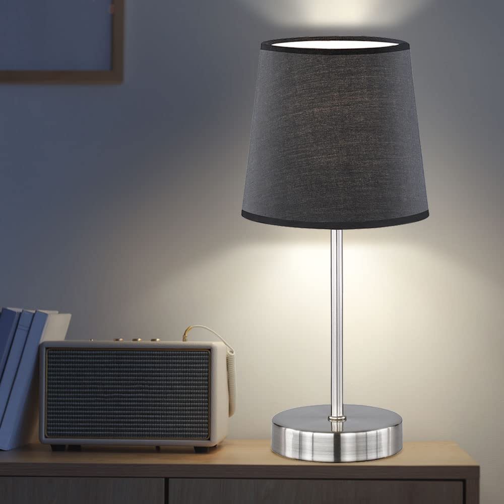 Настільна лампа etc-shop 1x E14 14 x 32 см Чорний нікель (комплект з 2 шт.), фото №3