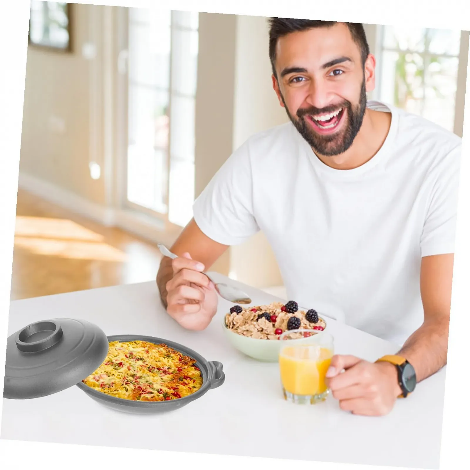 Кастрюля SECFOU керамическая антипригарная с энергосберегающим основанием, фото №8