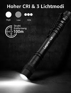 Ручний ліхтар Lepro Міні LED IPX4 Водонепроникний 3 режими synthetic.ua - Фото 1