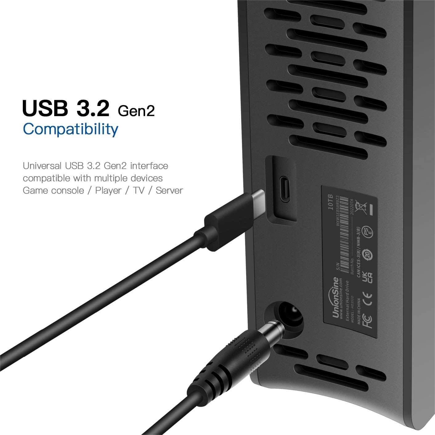 Внешний накопитель UnionSine HD3510 10TB Black, фото №4